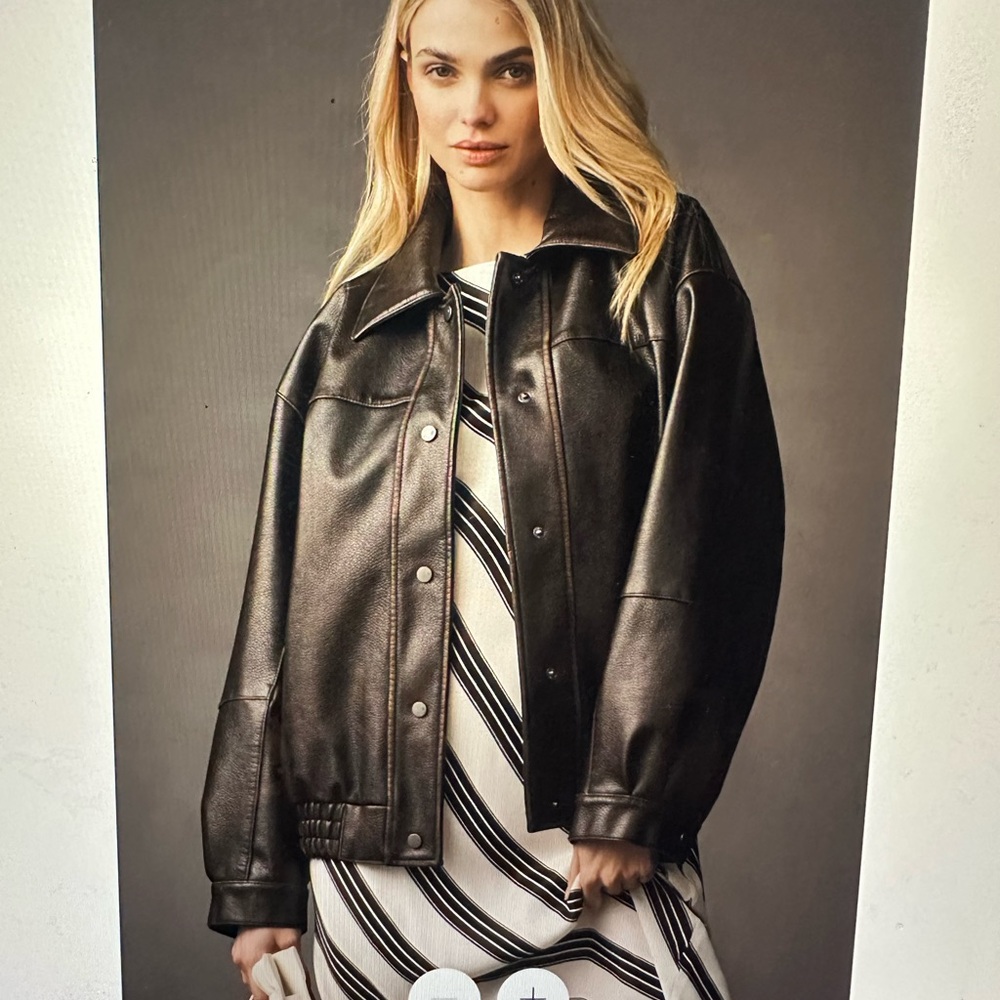 Pilcro Faux Leather Jacket size SMALL
